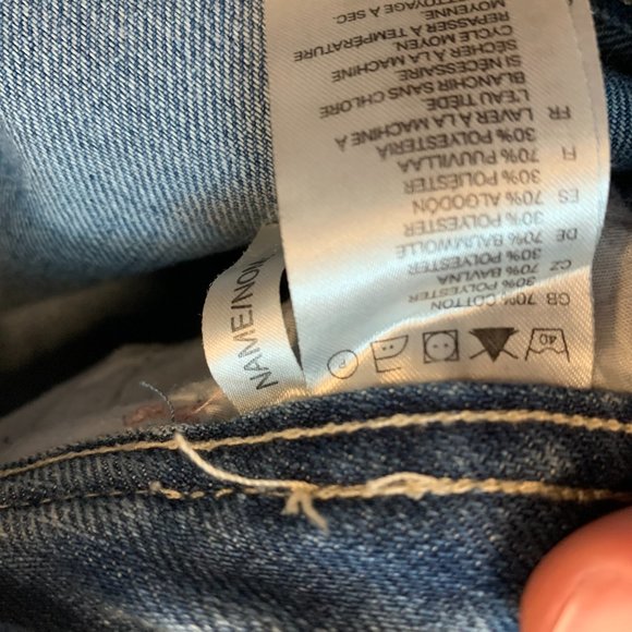 H&M Denim Dungaree Shorts. Size 13-14Y - Picture 8 of 8